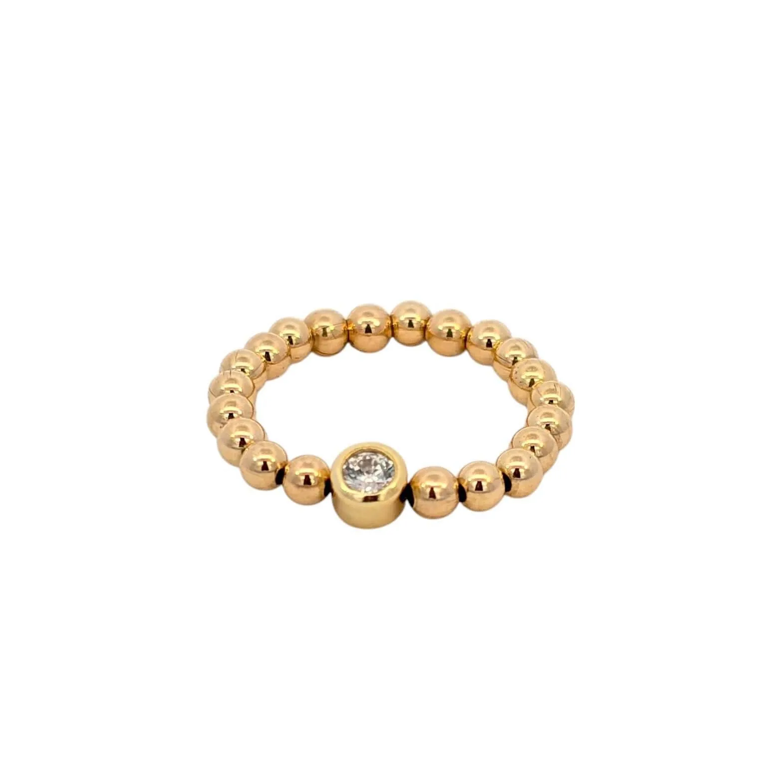 14kt Gold Filled Stacking Ring 3mm with CZ Pendant