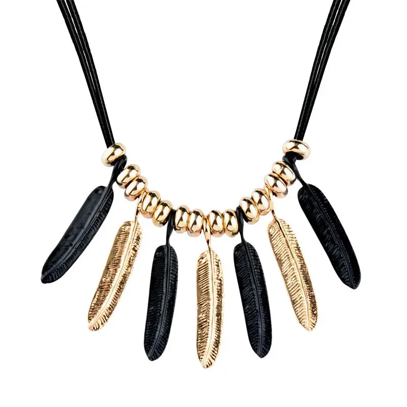 boho Big Metal Geometric Pendant Chunky Necklace Statement Maxi Jewelry For Women