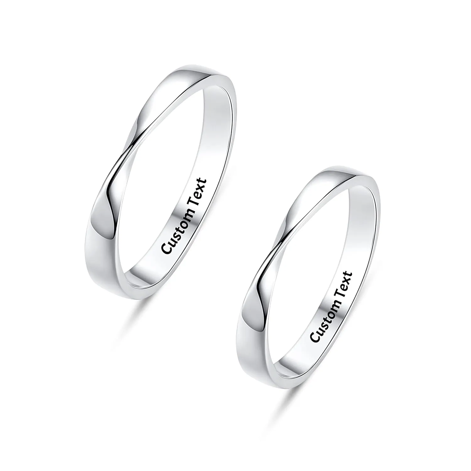 Boyfriend And Girlfriend Couples Rings Names Men Who Have Everything Ring Mobius Teen Boys Jewelry Custom Minimalist Bands Teen Girls Women Gifts