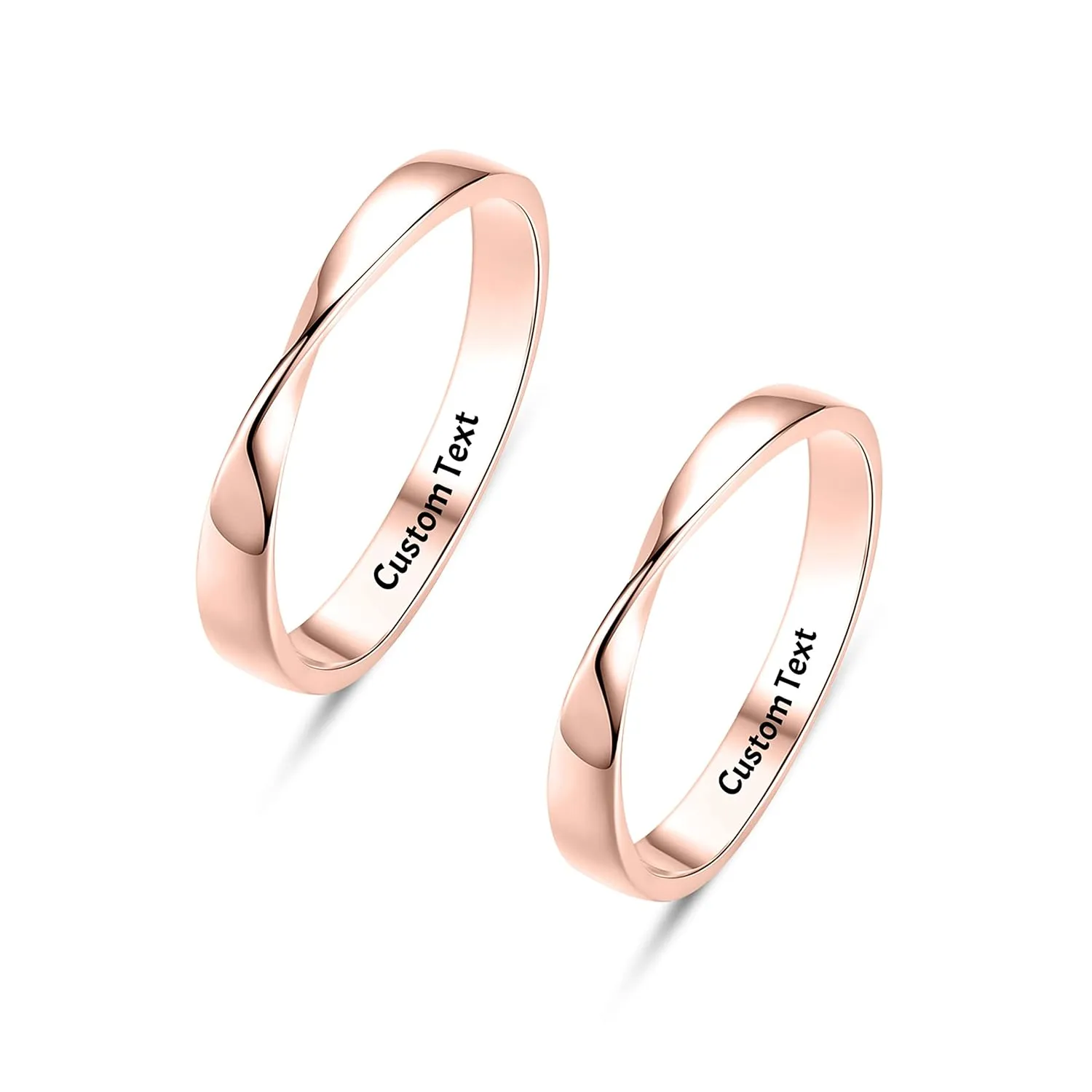 Boyfriend And Girlfriend Couples Rings Names Men Who Have Everything Ring Mobius Teen Boys Jewelry Custom Minimalist Bands Teen Girls Women Gifts