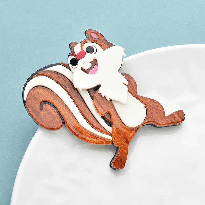 Chipmunk Acrylic Brooch