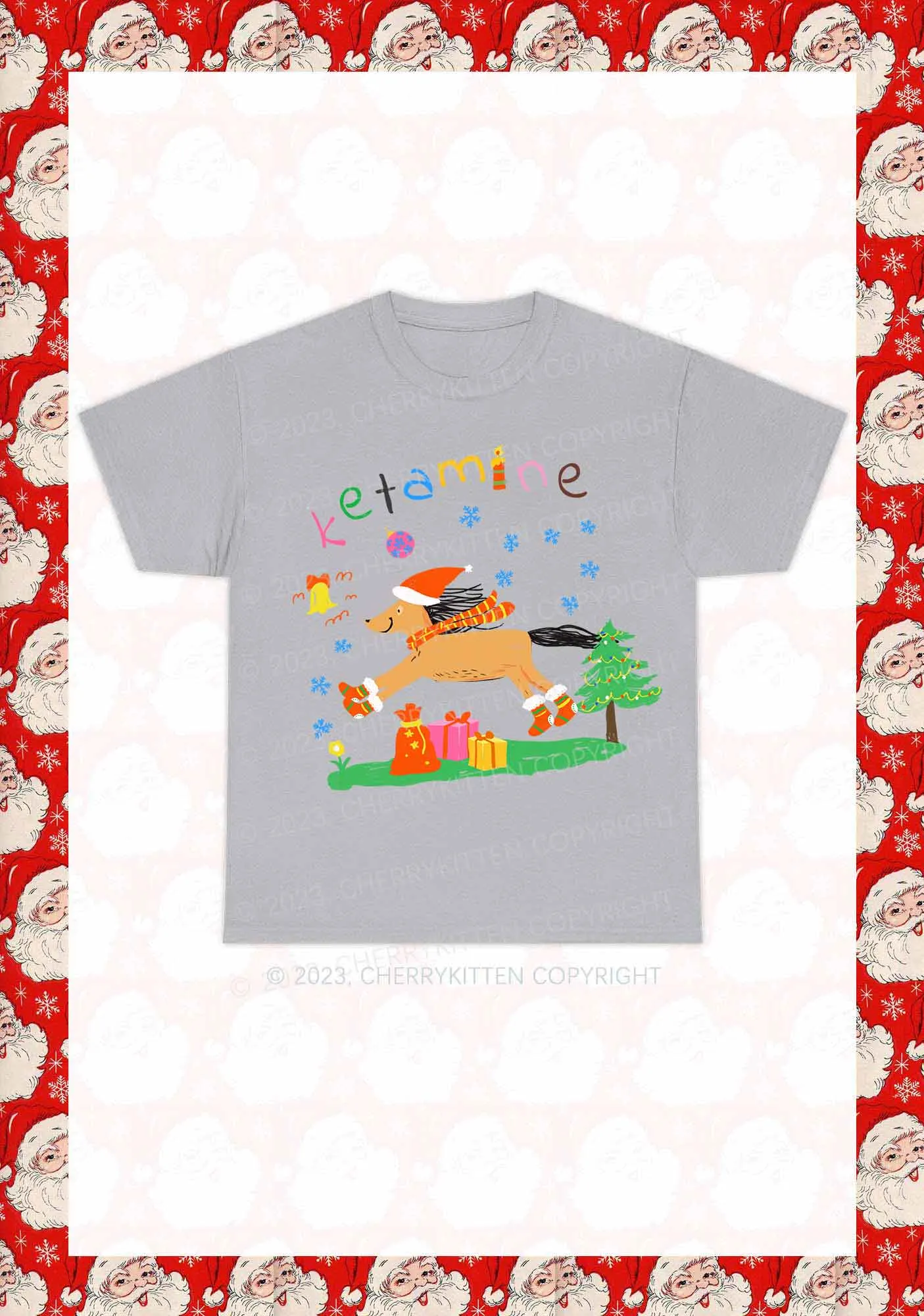 Christmas Snowflake Pony Y2K Chunky Shirt Cherrykitten