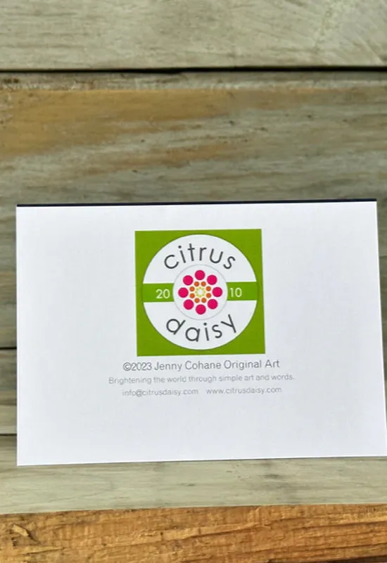 Citrus Daisy - Wake Up and Smile Card Navy