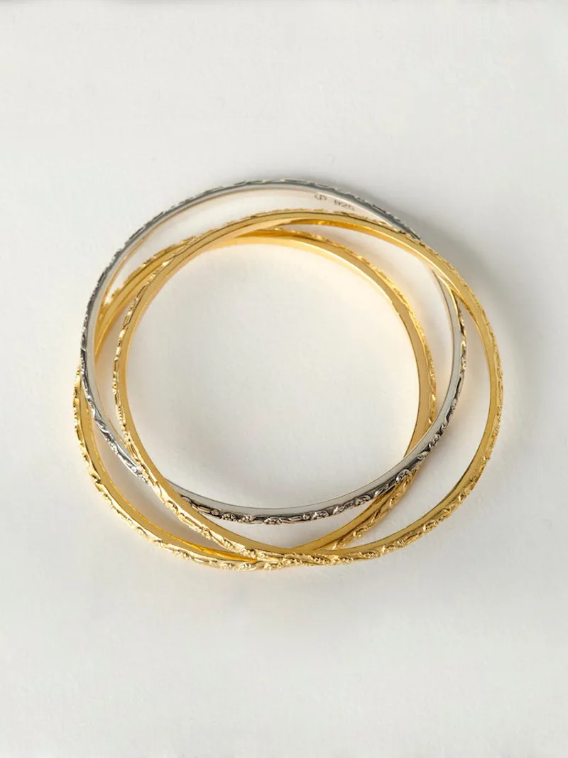 Daisy Chain Bangle | Gold