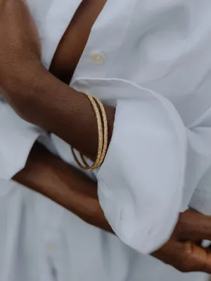 Daisy Chain Bangle | Gold