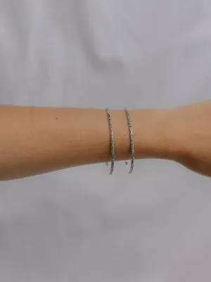 Daisy Chain Bangle | Silver