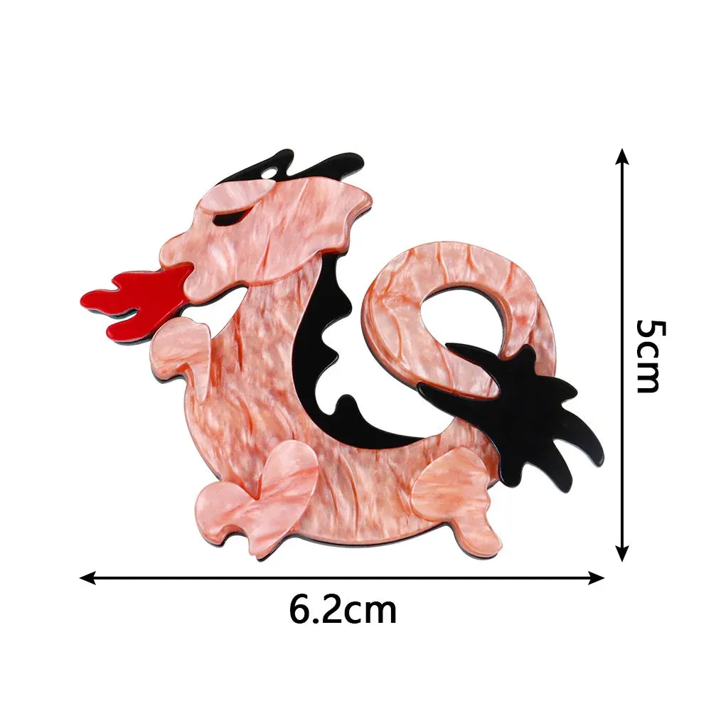 Dragon Acrylic Brooches