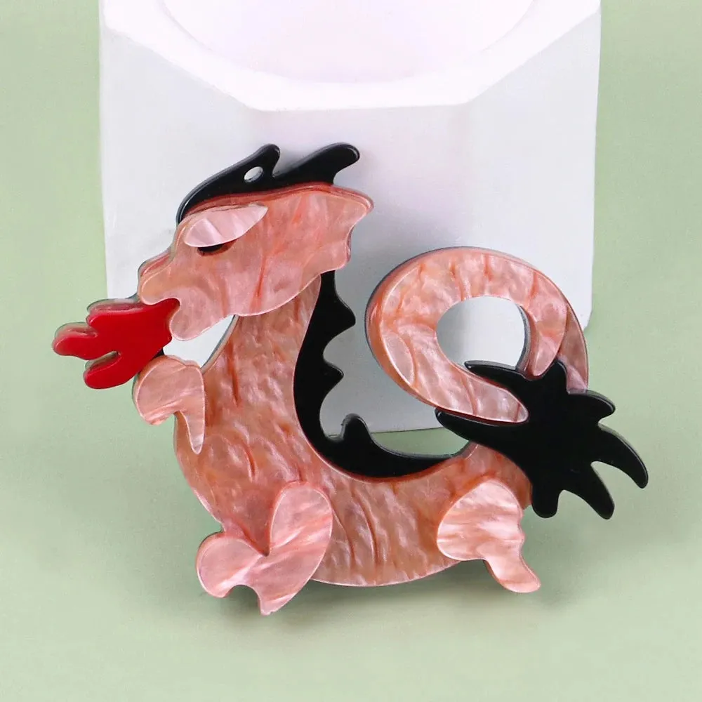 Dragon Acrylic Brooches
