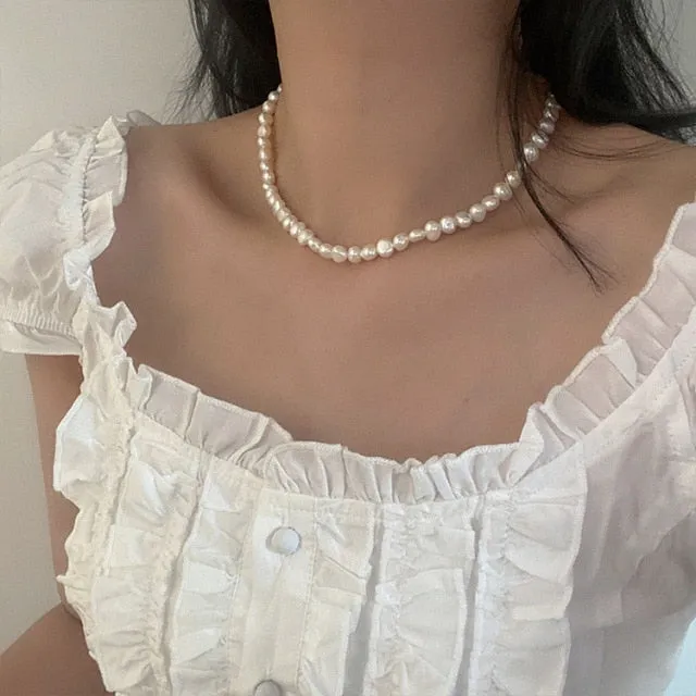 Elegant Natural Freshwater Pearl Necklace
