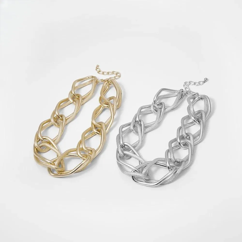 Exaggerated Big Chunky Chains Necklace Chokers for Women