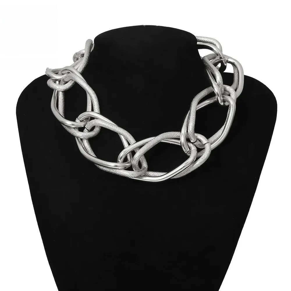Exaggerated Big Chunky Chains Necklace Chokers for Women