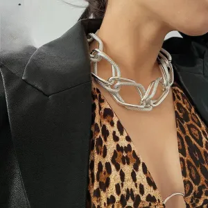 Exaggerated Big Chunky Chains Necklace Chokers for Women