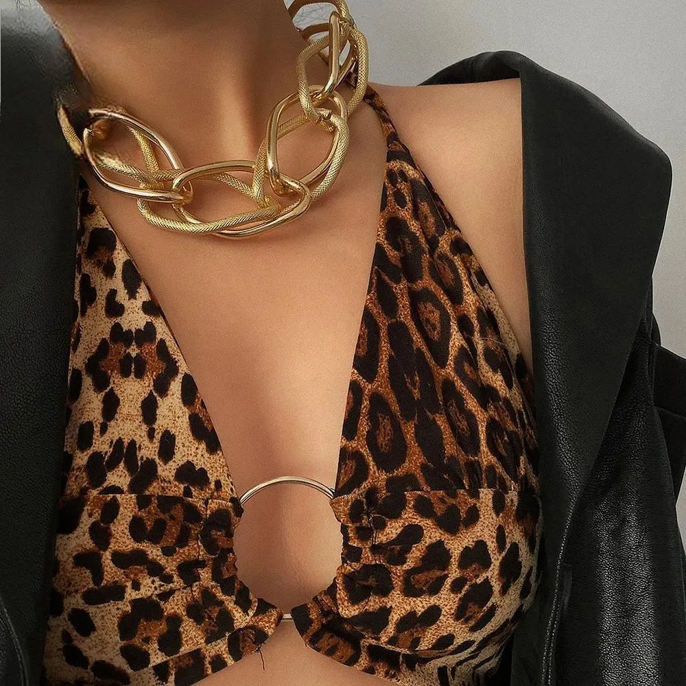 Exaggerated Big Chunky Chains Necklace Chokers for Women