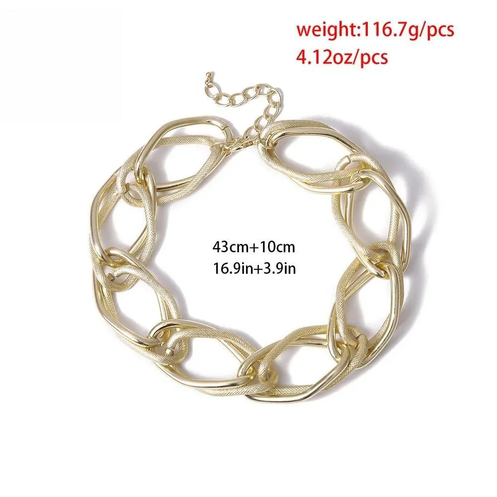 Exaggerated Big Chunky Chains Necklace Chokers for Women