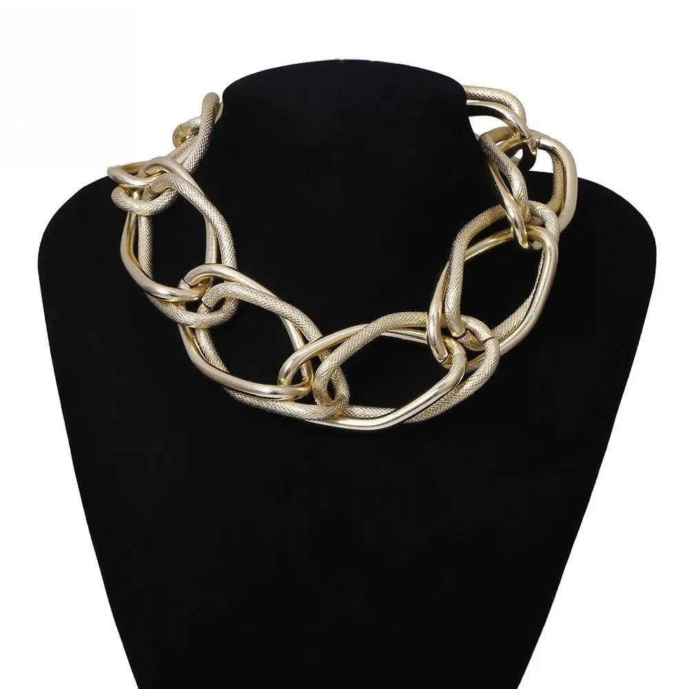Exaggerated Big Chunky Chains Necklace Chokers for Women