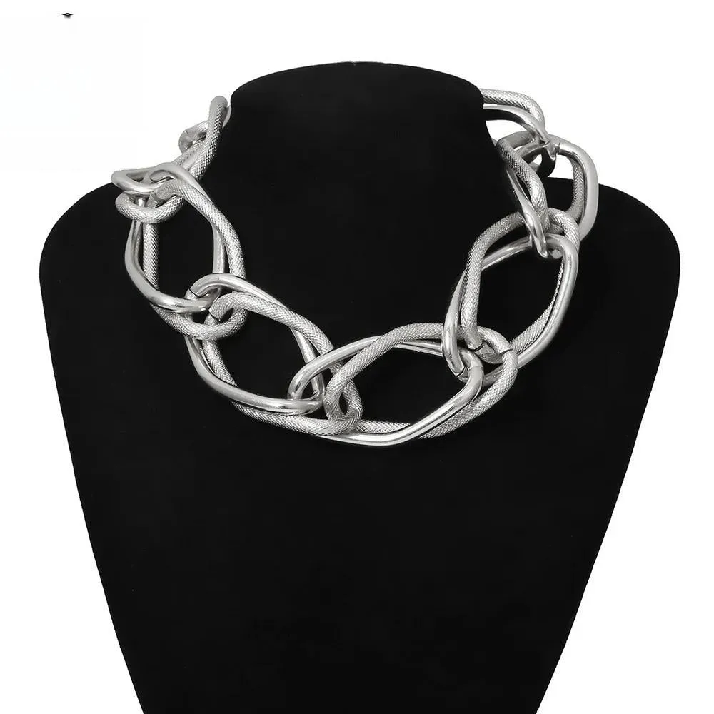 Exaggerated Big Chunky Chains Necklace Chokers for Women