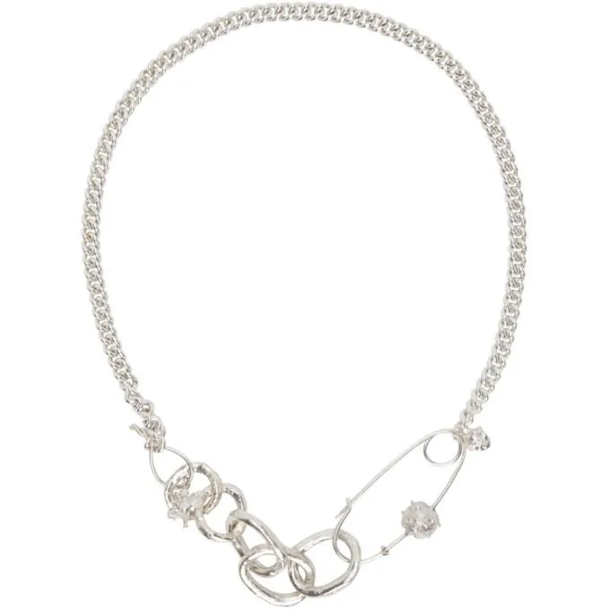 Georgia Kemball Silver Chunky Slub Chain Necklace