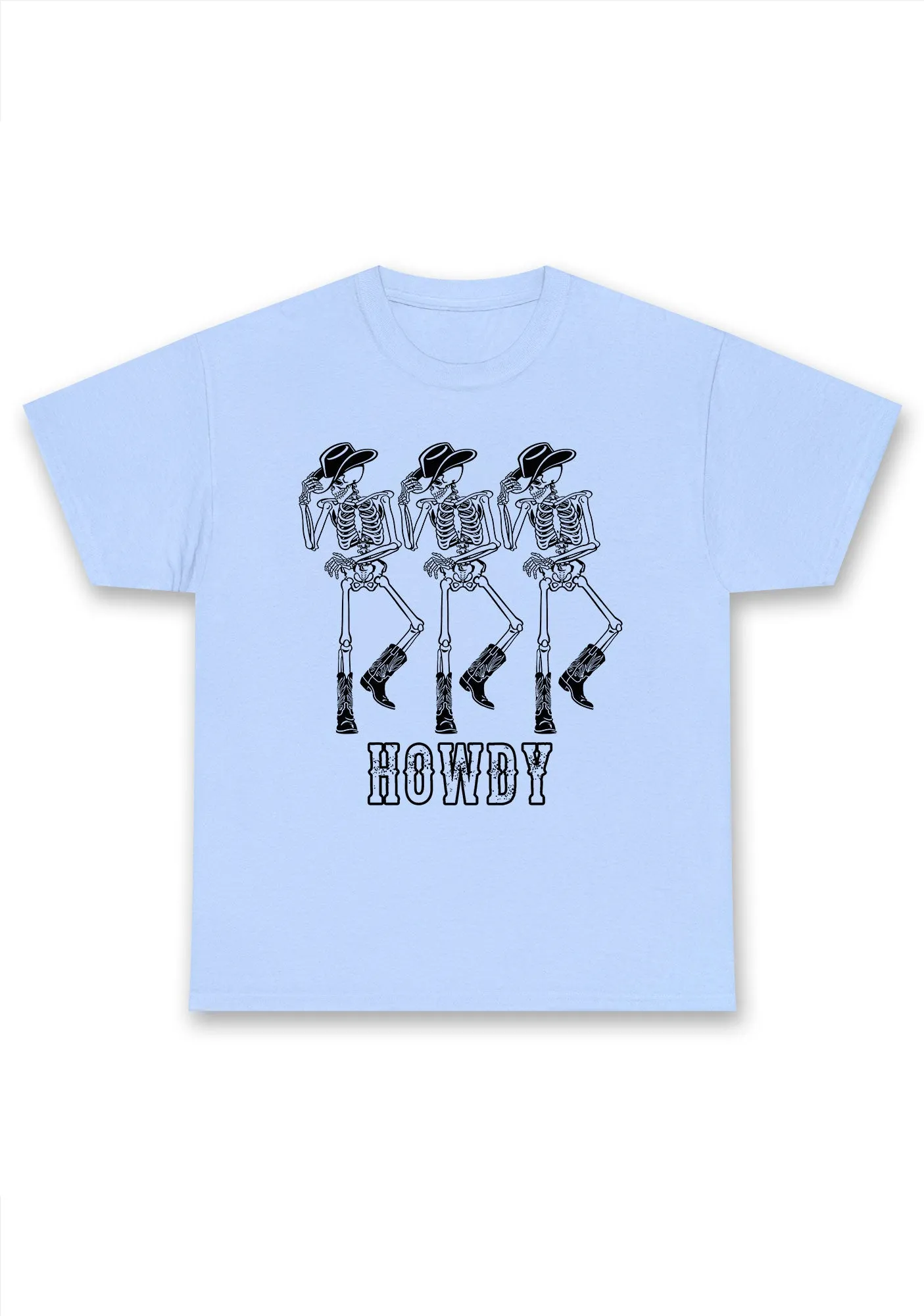 Halloween Howdy Dancing Skeletons Chunky Shirt