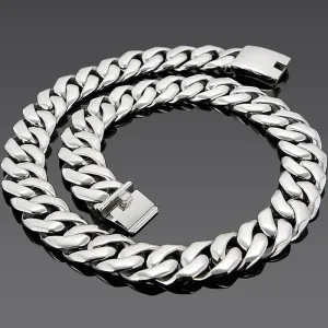 Heavy Stainless Steel 25MM 27" Chain Men's Necklace