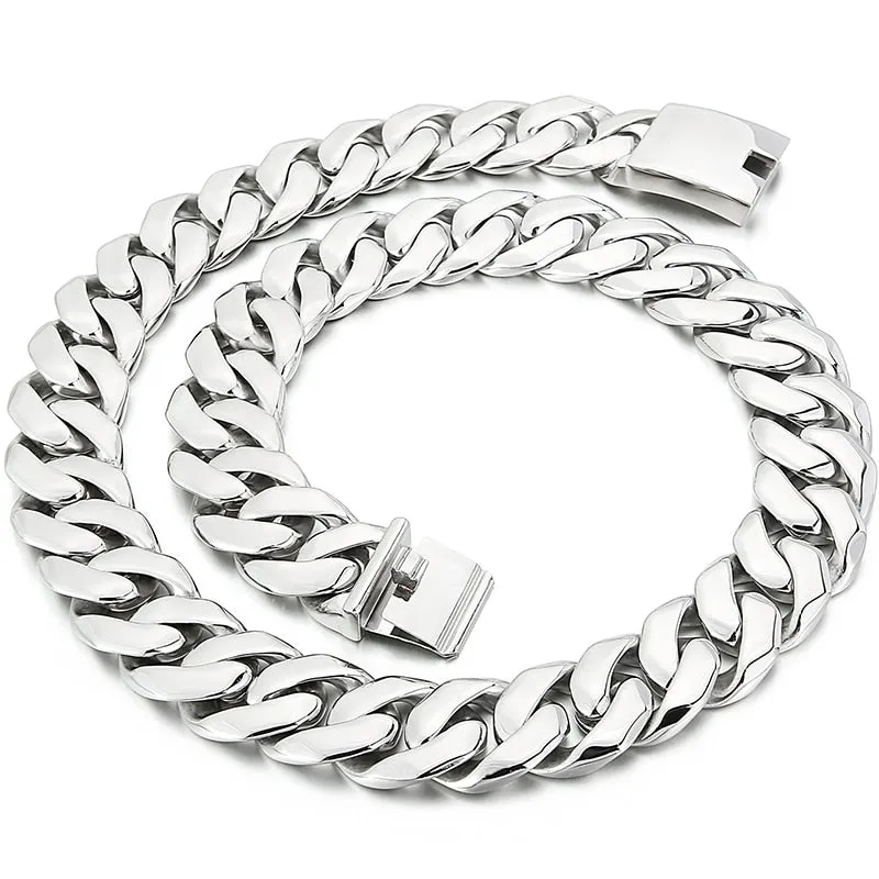 Heavy Stainless Steel 25MM 27" Chain Men's Necklace