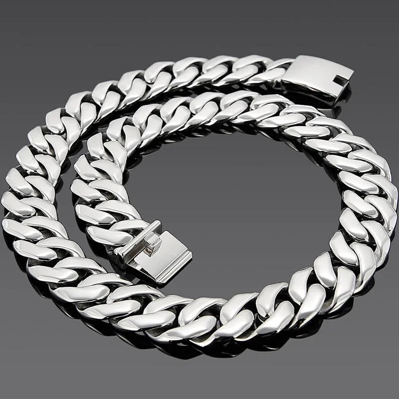 Heavy Stainless Steel 25MM 27" Chain Men's Necklace