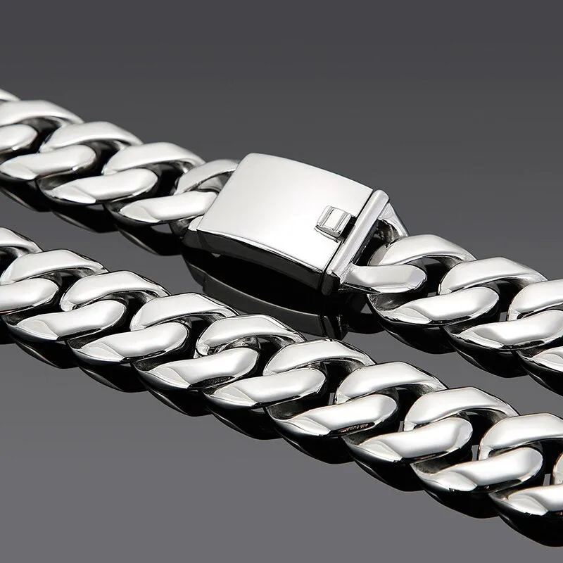 Heavy Stainless Steel 25MM 27" Chain Men's Necklace