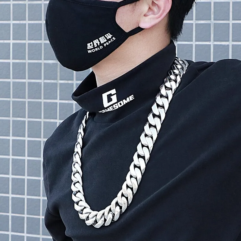 Heavy Stainless Steel 25MM 27" Chain Men's Necklace