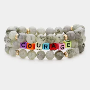 iLLASPARKZ 3PCS - Semi Precious Layered Stretch Bracelets