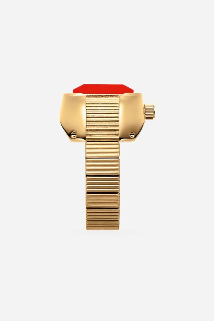 MEGHANI - Breda Nocturne Time Ring Deep Gold/Flame