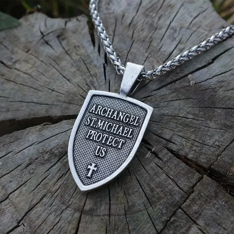 Men's Archangel St. Michael Wing Necklace Pendant Amulet