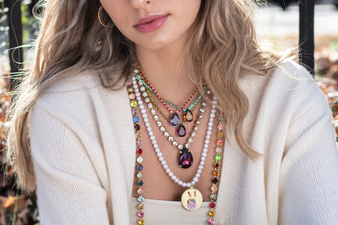 Milli Necklace in Light Topaz and Vintage Rose- TOVA N110208LTVR