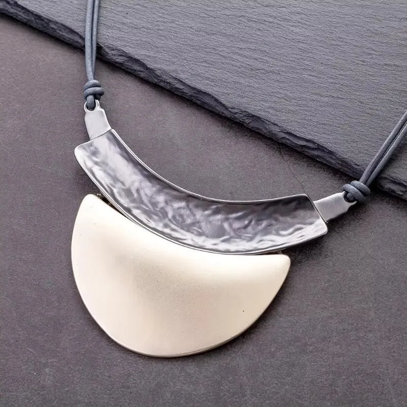 New in Chunky Chokers Necklace for Women Geometric Leather Goth Women's