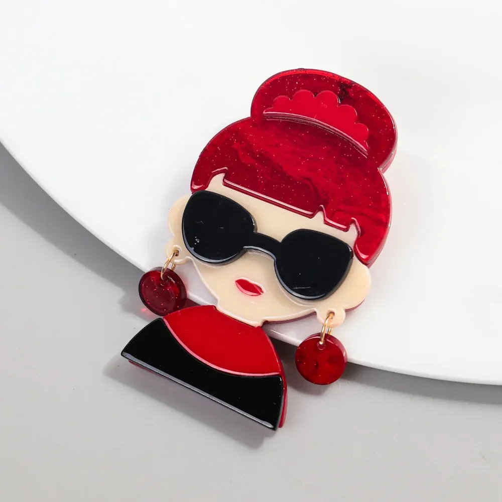 New York New York Acrylic Brooch