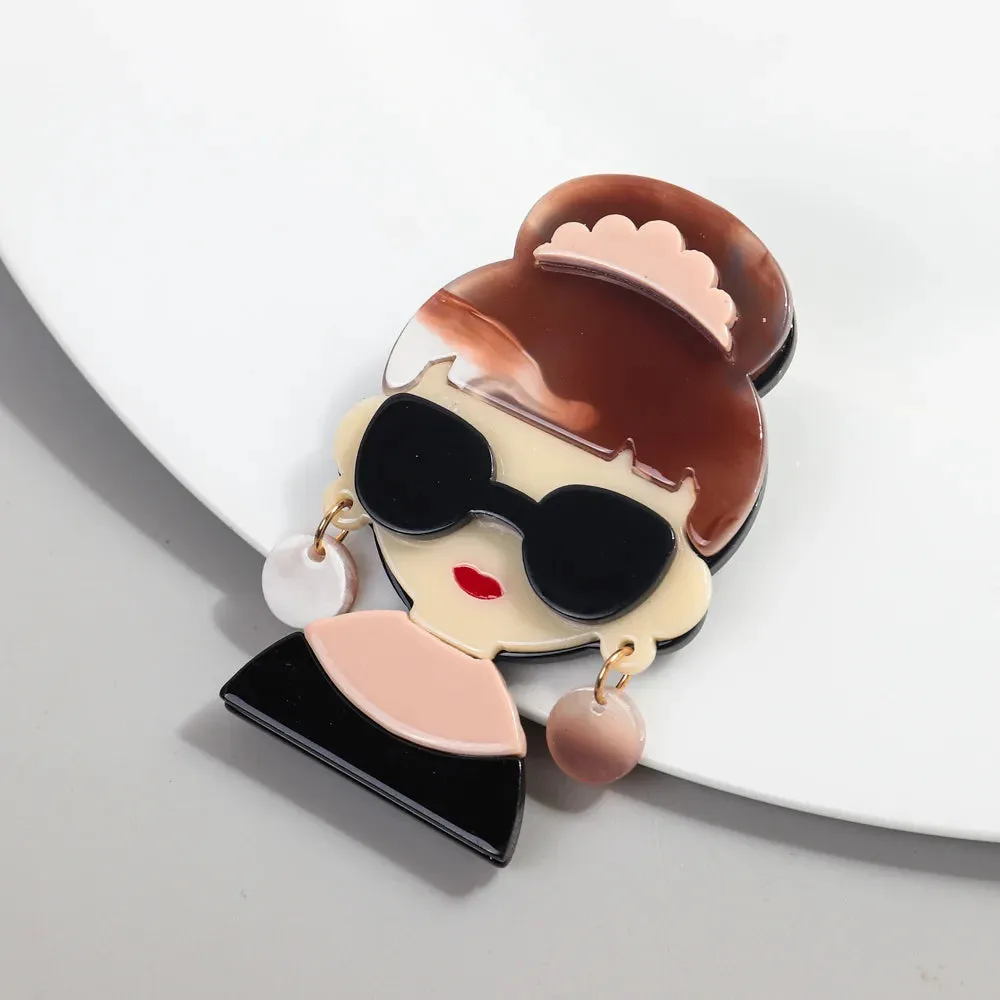 New York New York Acrylic Brooch