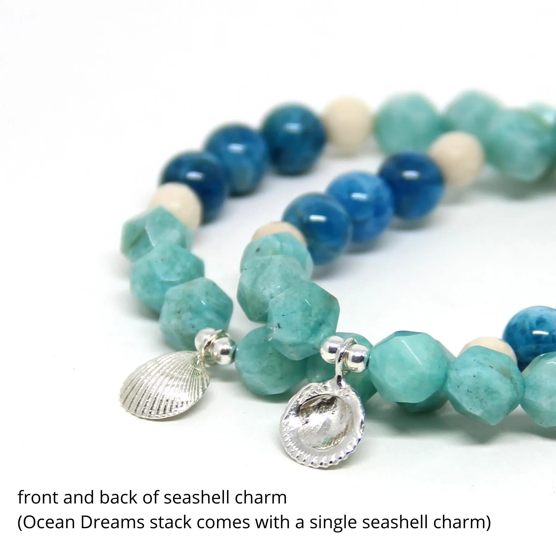 Ocean Dreams Stack | Amazonite, Apatite, Chrysocolla, Aquamarine, Riverstone