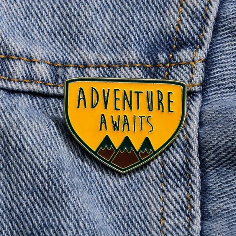 "Adventure Awaits" Enamel Pin Badge