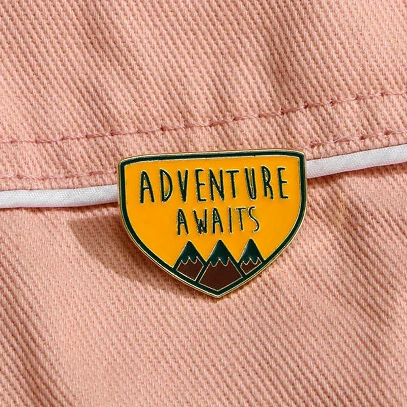 "Adventure Awaits" Enamel Pin Badge