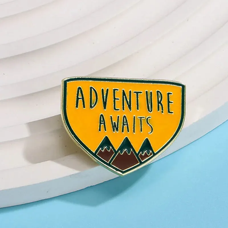 "Adventure Awaits" Enamel Pin Badge