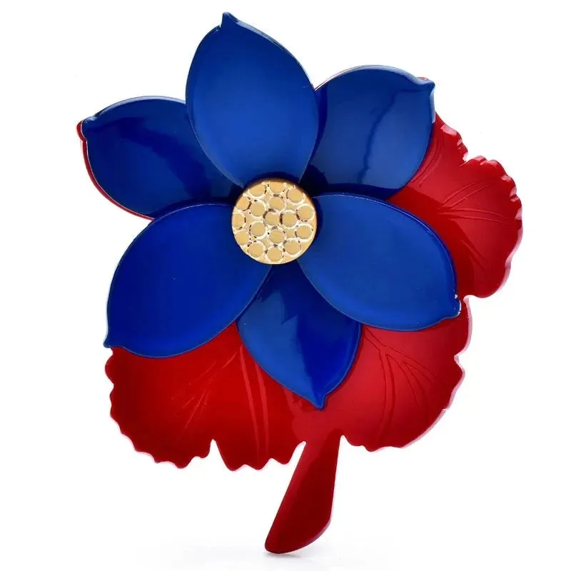 Retro Flower Acrylic Brooches