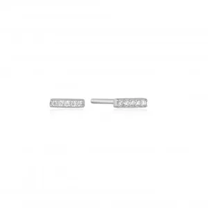 Silver Glam Bar Stud Earrings E037-01H