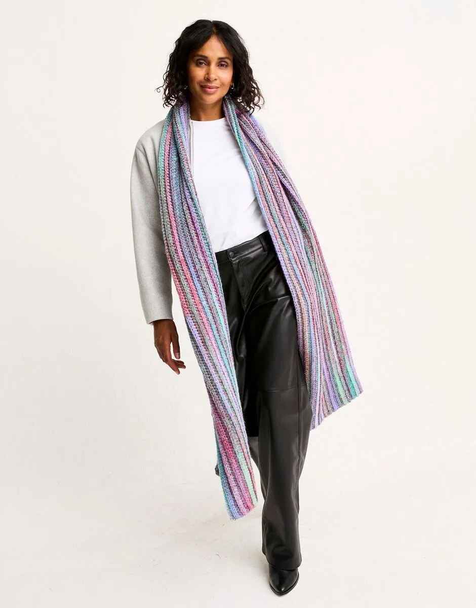 Sirdar RICH SEAM CROCHET SCARF PATTERN IN JEWELSPUN WITH WOOL CHUNKY 10811