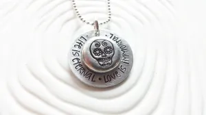 Sugar Skull Necklace | Life Is Eternal Love Is Immortal