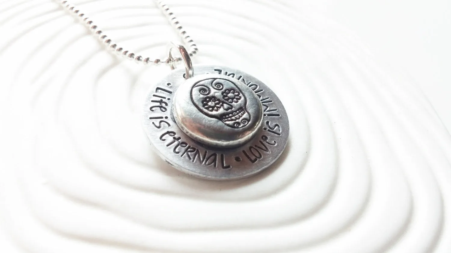 Sugar Skull Necklace | Life Is Eternal Love Is Immortal