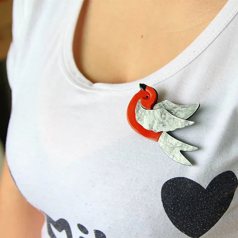 Sweet Birds Acrylic Brooches